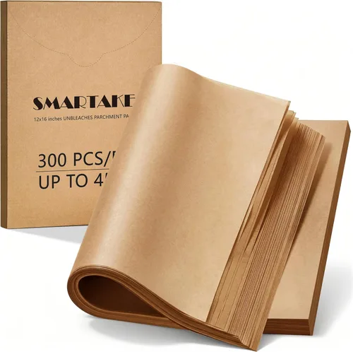 Vista 12 de SMARTAKE 300 hojas de papel pergamino para hornear, 9 x 13 pulgadas, antiadherente, precortado, para hornear, asar a la parrilla, freidora de aire