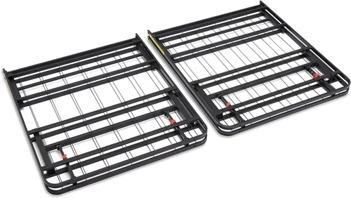 Vista 6 de Amazon Basics Base de cama con almacenamiento, plataforma de metal plegable, acero resistente, no necesita somier, 14 pulgadas de alto, instalación