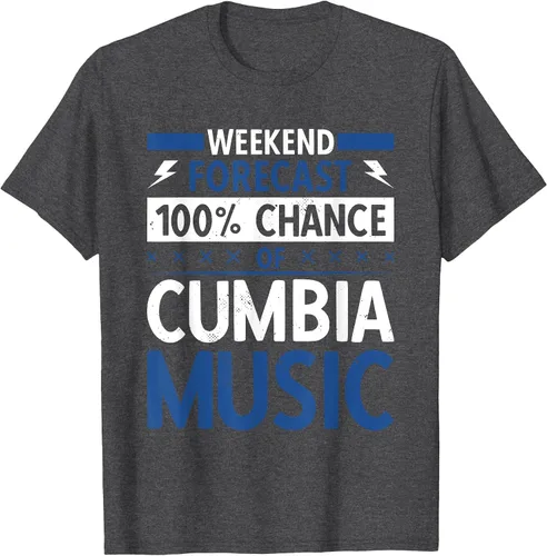 Vista 6 de Weekend Forecast Cumbia Music T-Shirt