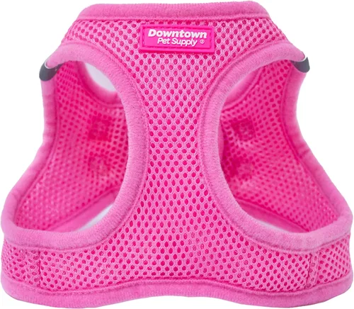 Vista 45 de Downtown Pet Supply Arnés de Paso para Perros Pequeños Sin Tirones, Mediano, Amarillo Atómico - Arnés Ajustable con Tela de Malla Acolchada y Ribete