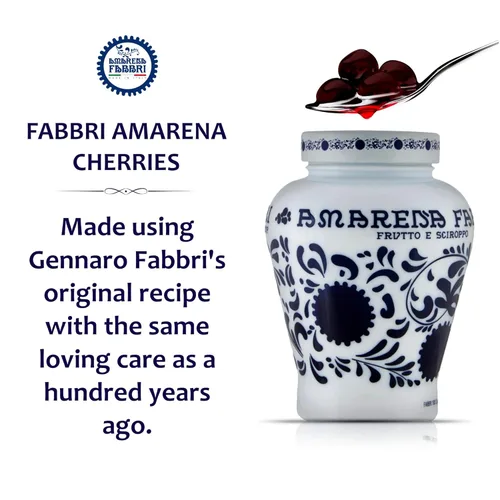 Vista 2 de Fabbri Amarena - Cerezas silvestres en almíbar, sin gluten, sin OMG, veganas, 21 onzas