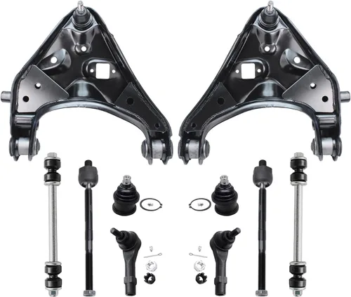 Vista 63 de Detroit Axle - Kit de suspensión frontal de 10 piezas para Jeep 2002-2004 Liberty, 2 brazos de control superiores con rótula 2 rótulas inferiores, 4