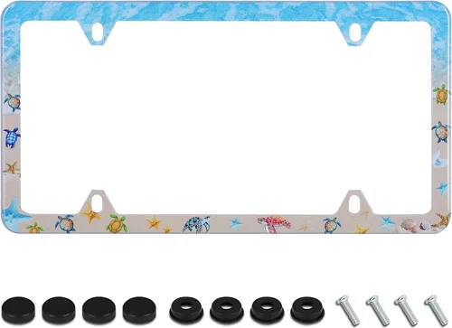 Vista 14 de Marco de matrícula de conciencia sobre el autismo, soporte para placa de matrícula de acero inoxidable, decoración de piezas de automóvil