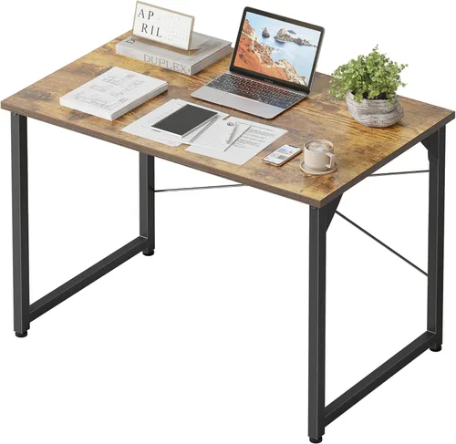 Vista 81 de CubiCubi Escritorio para computadora, escritorio pequeño de oficina en casa de 40 pulgadas, mesa de PC de estilo moderno y simple para el hogar