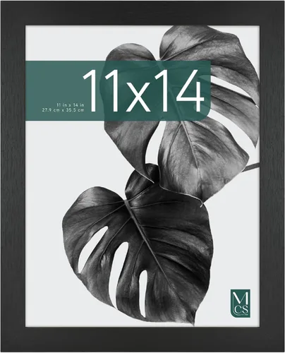 Vista 12 de MCS Studio Gallery 8x8 Marco de Imagen de Madera de Ingeniería de Grano de Madera Negro, Colgante de Pared y Caballete para Exhibición en Mesa