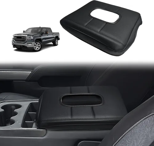 Vista 332 de Muslogy Funda para reposabrazos de consola central apta para Chevy Silverado/Tahoe y GMC Sierra/Yukon 2007-2013, cómoda almohadilla