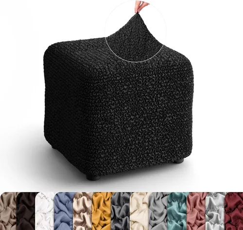 Vista 30 de PAULATO BY GA.I.CO. Funda para Otomana Pequeña Funda para Taburete Funda para Puf - Funda de Tela de Poliéster Suave - Protector de Muebles Elástico