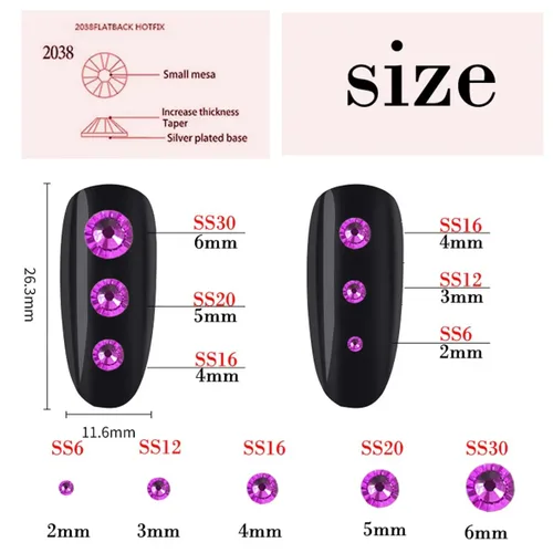 Vista 3 de 4500 piezas de diamantes de imitación SS12 AB de 3mm con parte posterior plana para uñas, manualidades, transparentes, brillantes, redondas, gemas