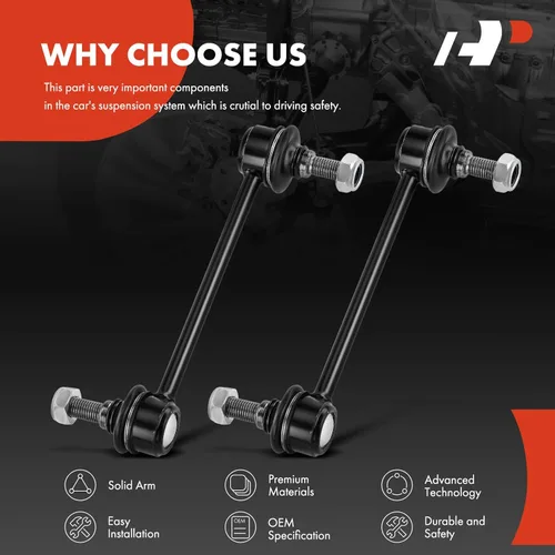 Vista 6 de A-Premium 2 eslabones de barra estabilizadora delantera, compatibles con Ford Fusion 2010-2012, Lincoln MKZ 2009-2012, Mercury Milan 2010-2011