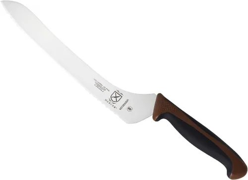 Vista 62 de Mercer Culinary Millennia Colors - Cuchillo para pan de acero inoxidable, borde ondulado de 10 pulgadas de ancho, color gris