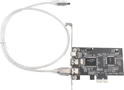Vista 9 de Tarjeta PCIe de captura de video FireWire para PC de torre de escritorio, controlador IEEE 1394a, 2.5Gbps, PCI Express, con cable FireWire