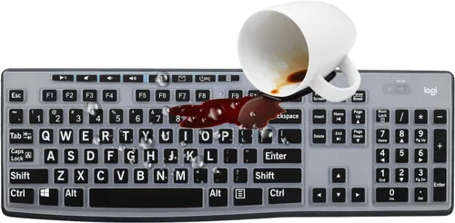Vista 6 de Funda de teclado de letra grande para teclado inalámbrico K270, cubierta de teclado inalámbrico Logitech MK295 MK275 MK270, protector de piel para BK