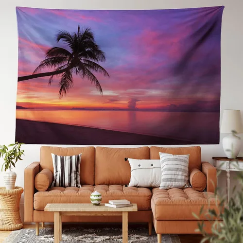 Vista 48 de Ambesonne Tapiz étnico, atrapasueños de estilo bohemio con ilustraciones de plumas y floretes, colgante de pared para dormitorio, sala de estar