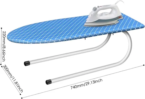 Vista 6 de Diydeg Tabla de planchar de mesa, portátil, plegable, pequeña, con cubierta extraíble resistente al calor, mini alfombrilla de planchar