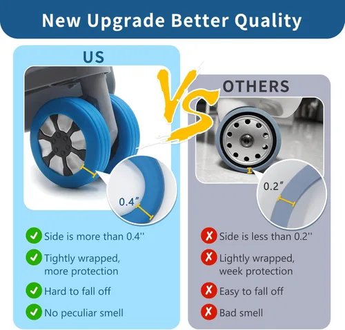 Vista 6 de Paquete de 9 fundas para maletas de equipaje para la mayoría de los juegos de equipaje de 8 ruedas giratorias