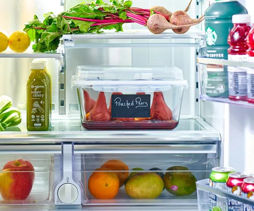 Vista 2 de Recipiente de vidrio extra grande apto para horno con tapa de bloqueo hermética y asa. 6500 ml / 220 oz / 28 tazas - Para almacenar comida