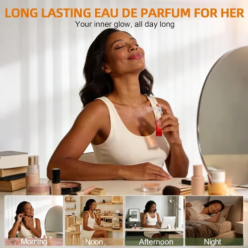 Vista 4 de Perfume de feromonas para mujer, perfume de vainilla ámbar, vainilla Nocturne Elixir de larga duración para mujer, Eau Fraiche de tamaño de viaje