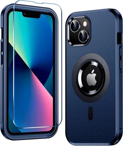 Vista 13 de Funda magnética para iPhone 13, compatible con MagSafe, protección contra caídas de grado militar, antideslizante, a prueba de golpes de 13 pies