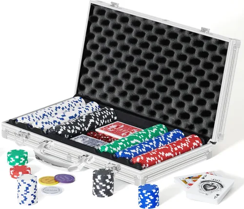 Vista 7 de Boyzhood Fichas de póquer, juego de póquer con estuche de viaje de aluminio, juego de fichas de póquer de 0.41 oz para jugar al blackjack Texas