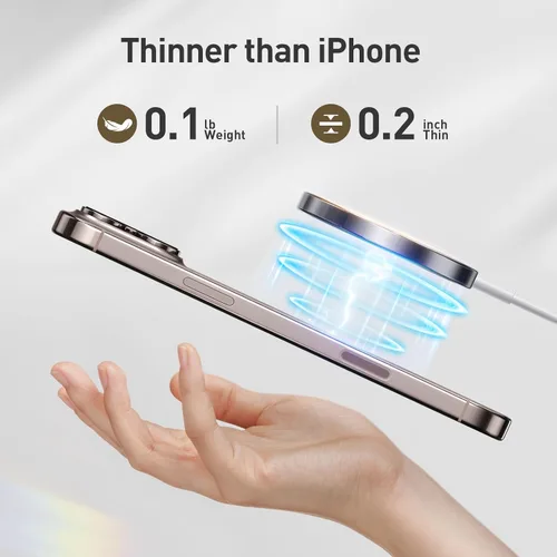 Vista 2 de Cargador inalámbrico magnético 2025, cargador rápido Apple Mag-Safe para iPhone17/16 Pro Max/16 Pro/15Pro Max/15 Plus/14/13/12/AirPods 3/2/Pro/Pro 2