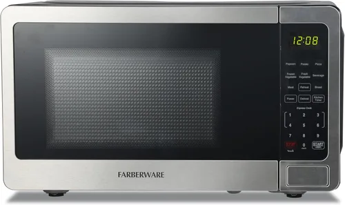 Vista 15 de Farberware Horno microondas de encimera de 0.7 pies cúbicos, 700 vatios de potencia, configuración de cocción automática, descongelación, fácil Rojo