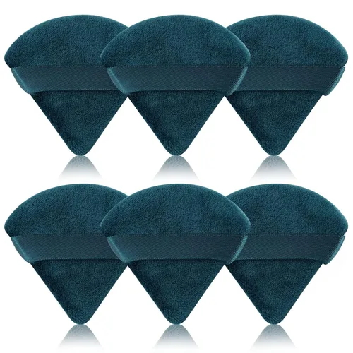 Vista 26 de 6 Piezas Borla de Polvo Triangular Esponja de Maquillaje Suave Borla de Maquillaje para Polvo Facial Base Cosmética Esponja Herramienta