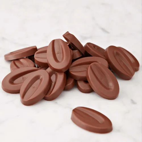 Vista 3 de Valrhona JIVARA - Discos de chocolate con leche cremosa (40 % cacao), fácil de derretir y templar, notas de vainilla y malta, para galletas