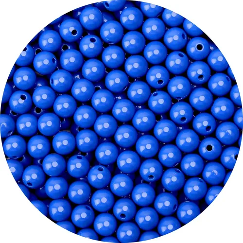 Vista 12 de BONNY BOXX 2000 cuentas redondas acrílicas de zafiro liso de 0.157 pulgadas, bolas de goma de mascar de resina plástica para hacer collares
