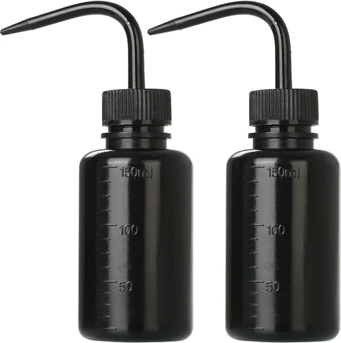 Vista 20 de 2 piezas Botella de lavado de tatuajes 250 ml 8 oz Botella de agua para riego de suculentas, limpieza médica - Blanco y Rosa