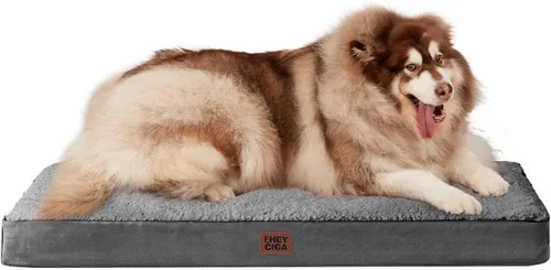 Vista 14 de EHEYCIGA Camas ortopédicas para perros grandes con funda extraíble lavable para jaula, camello, 35 x 23 pulgadas