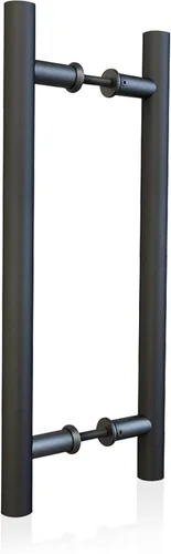 Vista 11 de JUBEST Manija de puerta de granero de 12 pulgadas, pasamanos de puerta corredera en forma de H de doble cara, manijas de puerta batiente