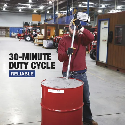 Vista 4 de Roughneck Bomba de transferencia de combustible de alta resistencia - 15 GPM, 12 voltios CC, boquilla manual, compatible con gasolina