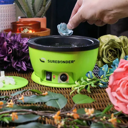 Vista 6 de Surebonder 803 Sartén eléctrica para pegamento caliente, temperatura ajustable de 225-400 °F, 5.25 pulgadas de diámetro, 1 pulgada de profundidad