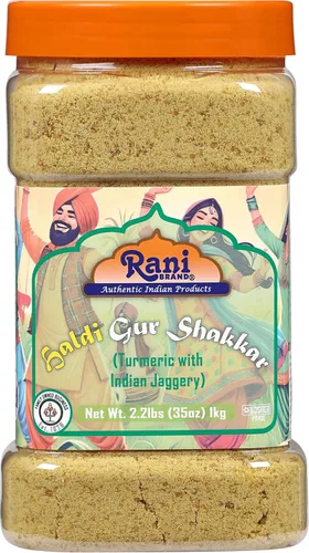 Vista 17 de Rani Masala Gur (Jaggery) Azúcar de caña sin refinar indio sin refinar, 17.5 oz (1.1 libras) tarro de PET de 17.64 oz ~ Apto para gluten Vegano