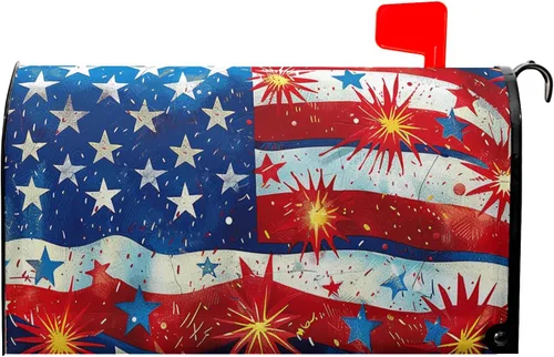 Vista 40 de Fundas magnéticas para buzón de hojas de eucalipto de primavera, tamaño estándar de 21 x 18 pulgadas, hojas verdes, decoración de buzón