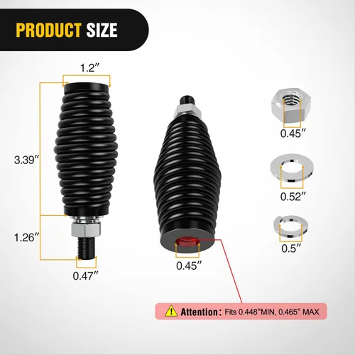 Vista 2 de Nilight 2 piezas de base de montaje de resorte de barril resistente para luz de látigo ATV UTV RZR SXS Can Am Camión Jeep todoterreno