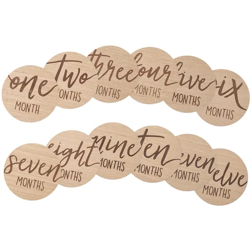 Vista 3 de Kate & Milo Wooden Baby Monthly Milestone Discs