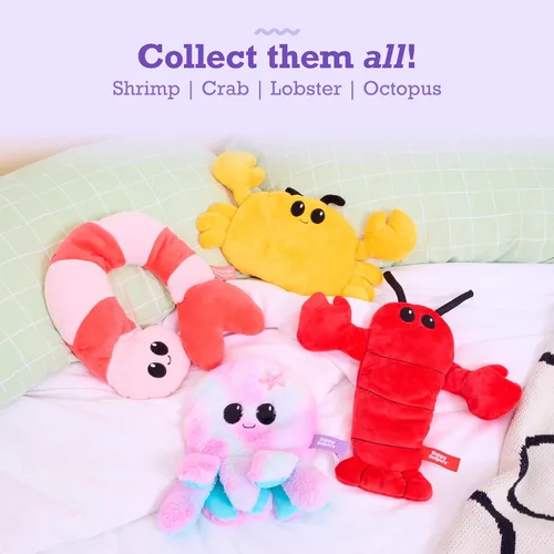 Vista 6 de Happy Helpers Pultopus de Relatable, almohadilla térmica para microondas para calambres menstruales, peluches de peluche, grandes ideas de regalo
