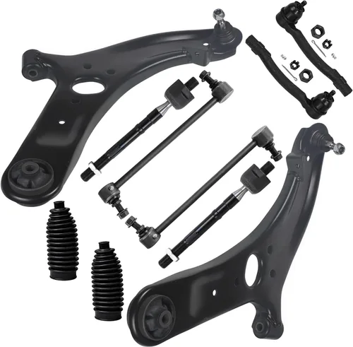 Vista 507 de Detroit Axle - Kit de suspensión delantera de 10 piezas para Hyundai Accent 2006-2011, 2 brazos de control inferiores, 4 barras de acoplamiento