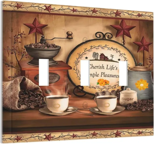 Vista 116 de Azulejos Negros Texturas Modernas Retro Marruecos 1 Gang Cubierta de Interruptor de Luz Sin Dispositivo Placa de Pared en Blanco Decorativa Placa