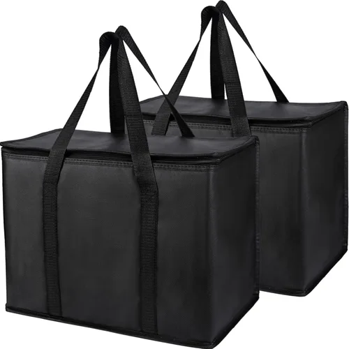 Vista 50 de Bodaon - Paquete de 1 bolsa de compras reutilizable y aislada para comestibles, tamaño XL, bolsa térmica para picnic con parte superior fría, bolsa