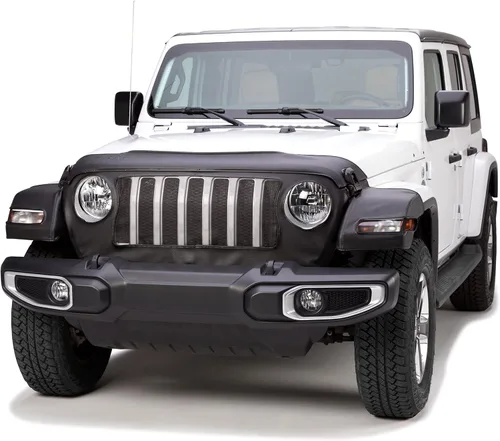 Vista 6 de Covercraft LeBra - Cubierta frontal personalizada Se adapta a Dodge Charger 2006-2010 sin alerón de labio delantero Negro, 2 piezas