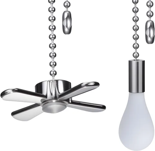 Vista 8 de SmoTecQ Extensor de cadena para ventilador de techo con bombilla decorativa de vidrio esmerilado y cable de ventilador, se adapta a todos los Bronce