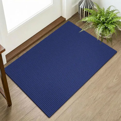 Vista 49 de KOZYFLY - Tapete para puerta de interior, lavable, pequeña, antideslizante, con respaldo de goma, felpudo de algodón para el hogar, color negro