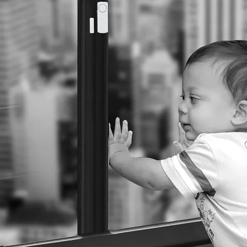 Vista 5 de Paquete de 10 alarmas de ventana para puerta con sensor magnético para sistema de seguridad del hogar, alerta de puerta de piscina para seguridad