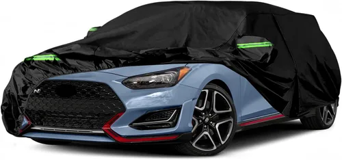 Vista 13 de Fundas impermeables para automóvil de repuesto para Hyundai Kona 2018-2025, 6 capas para todo tipo de clima, ajuste personalizado, con puerta