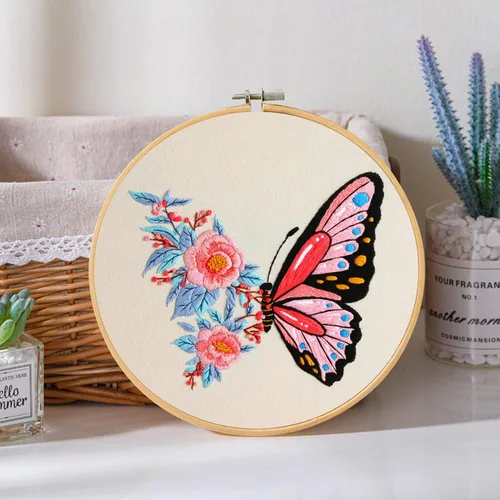 Vista 10 de Santune Paquete de 4 kits de bordado para principiantes, kits de punto de cruz y punto de aguja para adultos, juegos de punto con patrón de abeja