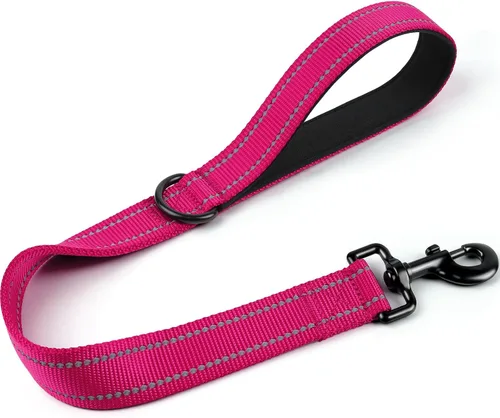 Vista 10 de Joytale Correa corta y fuerte para perro de 1 pie, 1.2 pulgadas de ancho, resistente, mango acolchado para control de tráfico, correa reflectante