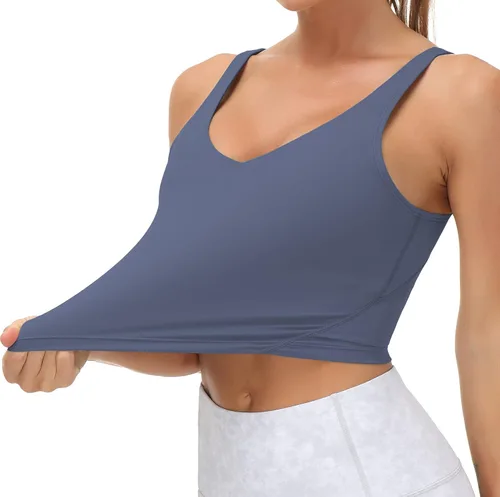 Vista 4 de THE GYM PEOPLE - Sostén deportivo para mujer, sin varillas, acolchado con soporte medio