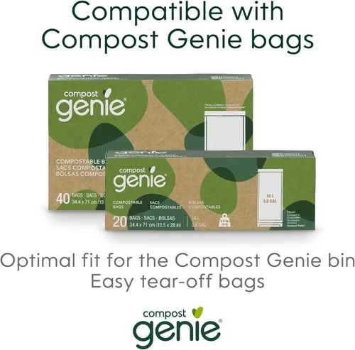 Vista 9 de Contenedor de compost de cocina, negro de acero inoxidable grande, 3.6 galones, compostaje sin olor para interiores, manos libres, piezas lavables